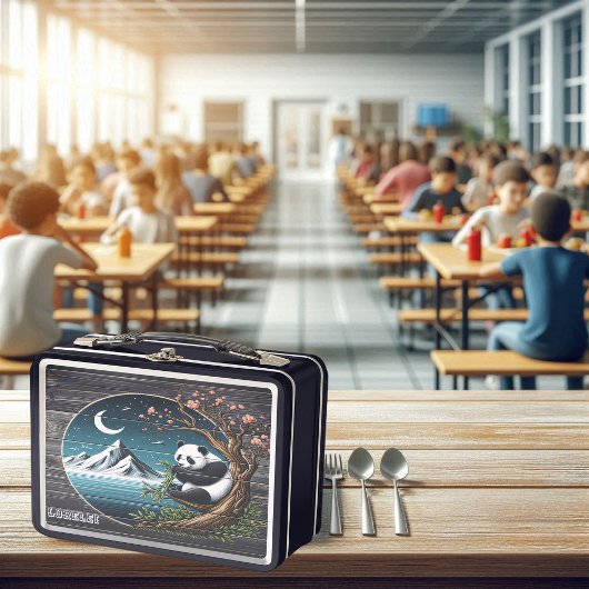 パンダの樹上聖域：竹の静寂 メタルランチボックス