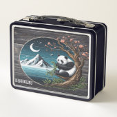 パンダの樹上聖域：竹の静寂 メタルランチボックス (裏面)