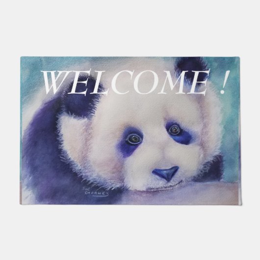 パンダの歓迎 ドアマット (正面)
