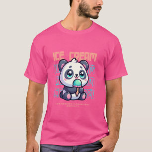 パンダの氷菓子サマーデザートアイス大好き Tシャツ