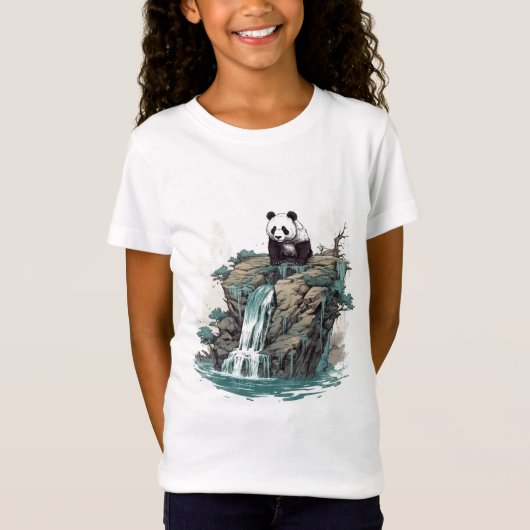 パンダの滝 Tシャツ (正面)