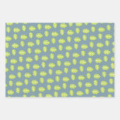 パンダの熊，虹，離れとストライプ ラッピングペーパーシート (正面3)