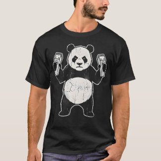 パンダの理容師 面白い動物の散髪 Tシャツ