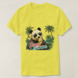 パンダの甘い夏Tシャツ Tシャツ