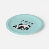 パンダの男の赤ちゃんのシャワー ペーパープレート (アングル)