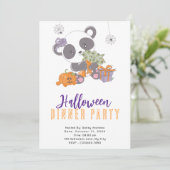 パンダの目玉ブーケ ハロウィンディナーパーティー 招待状 (スタンド正面)