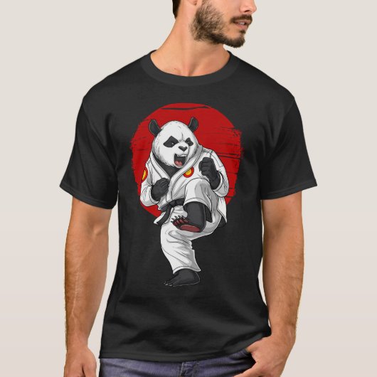 パンダの空手 Tシャツ (正面)