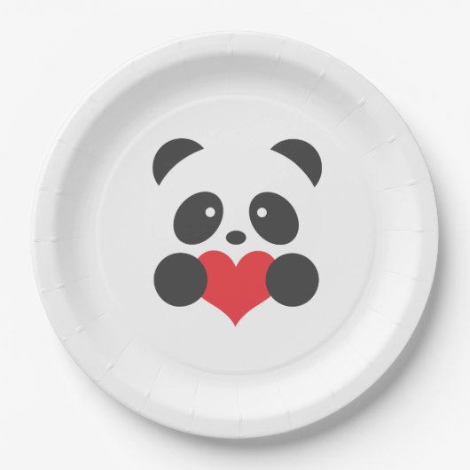 パンダの紙皿 ペーパープレート (正面)