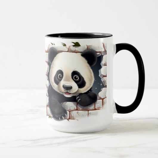パンダの背景 マグカップ (右)