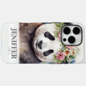 パンダの花の水彩画 Case-Mate iPhoneケース (裏面 (横))