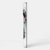 パンダの花の水彩画 iPhoneケース (左側面)
