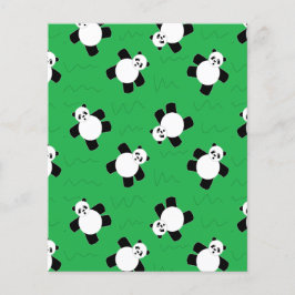 パンダの草の上に寝る