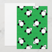 パンダの草の上に寝る アドバイスカード (正面/裏面)