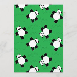 パンダの草の上に寝る アドバイスカード