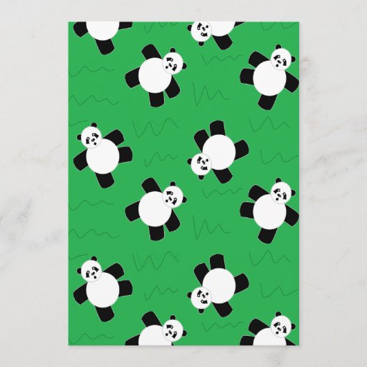 パンダの草の上に寝る アドバイスカード (正面)