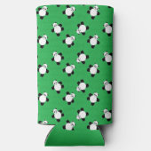 パンダの草の上に寝る スリム缶クーラー (裏面)