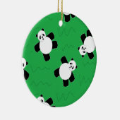 パンダの草の上に寝る セラミックオーナメント (右)