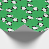 パンダの草の上に寝る ラッピングペーパー (角)