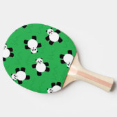 パンダの草の上に寝る 卓球ラケット (横)