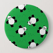 パンダの草の上に寝る 缶バッジ (正面)