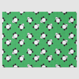 パンダの草の上に寝る 薄葉紙