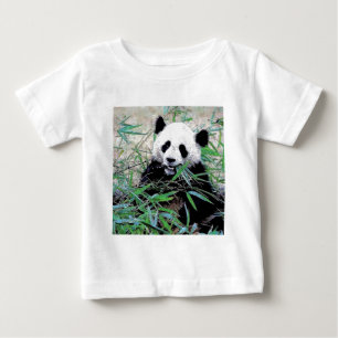 パンダの葉を食べる ベビーTシャツ