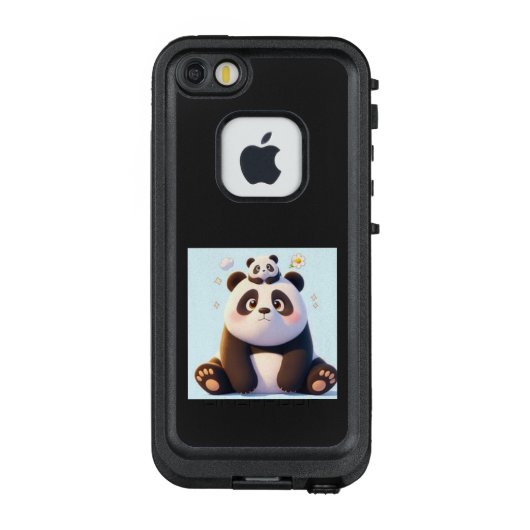 パンダの親子の愛らしいひととき LifeProof iPhoneケース (裏面)