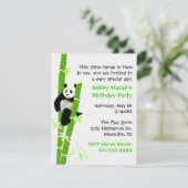 パンダの誕生日の招待状 招待状 (スタンド正面)