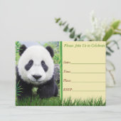 パンダの誕生日の招待 招待状 (スタンド正面)