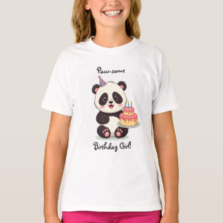 パンダの誕生日ガールTシャツ Tシャツ