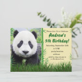 パンダの誕生日招待状 招待状 (スタンド正面)