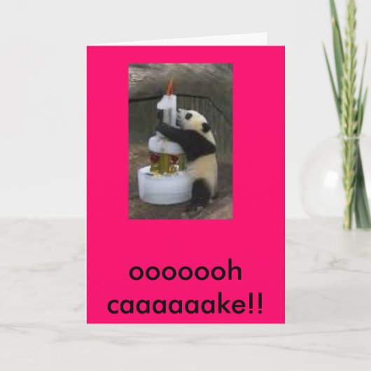 パンダの誕生日 カード (正面)