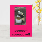 パンダの誕生日 カード (黄色い花)