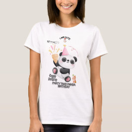  パンダの誕生日Tシャツ | かわいいカワイイデザイン Tシャツ