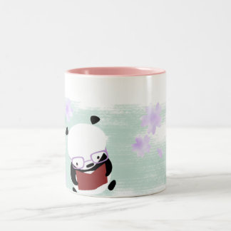 パンダの読書マグ ツートーンマグカップ