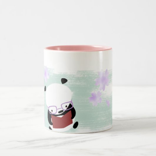 パンダの読書マグ ツートーンマグカップ (中央)