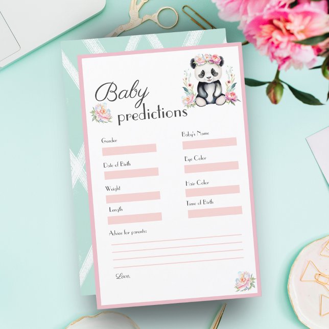パンダの赤ちゃんと芍薬のジャングルベビー予測 (Serene baby panda amidst peonies, balloons, eucalyptus - perfect for baby predictions!

)