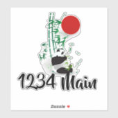 パンダの郵便箱ステッカー シール (シート)