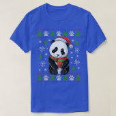 パンダの醜いクリスマスセーターサンタハットベアクリスマスG Tシャツ (デザイン正面)