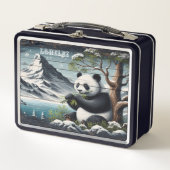 パンダの隠れ家:竹食 メタルランチボックス (正面)