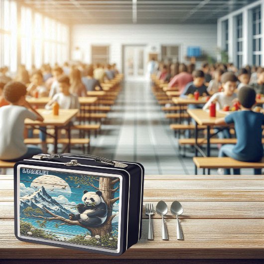 パンダの隠棲リトリート：バンブームンク メタルランチボックス