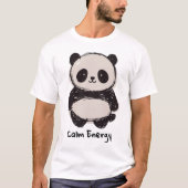 パンダの静かなエネルギー Tシャツ (正面)