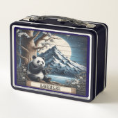 パンダの静かなノック:竹の喜び メタルランチボックス (裏面)