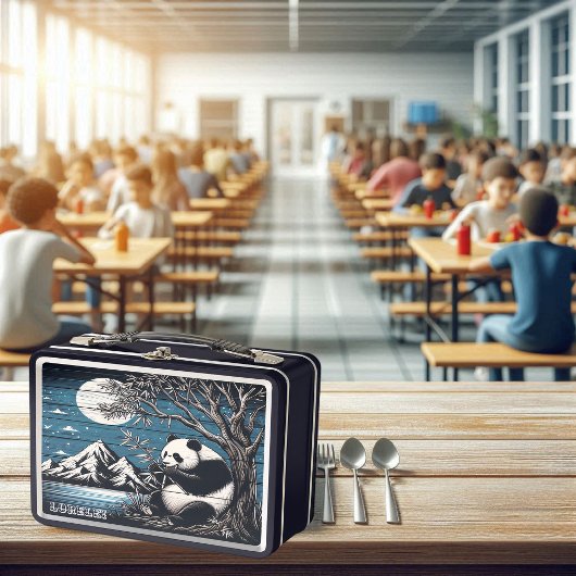 パンダの静かなノック:竹の満足度 メタルランチボックス