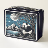 パンダの静かなノック:竹の満足度 メタルランチボックス (裏面)