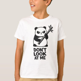 パンダの面白Tシャツ「見ないで」キッズ用 Tシャツ