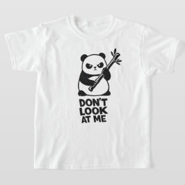 パンダの面白Tシャツ「見ないで」キッズ用 Tシャツ