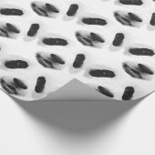 パンダの顔のクリスマス ギフト包装紙 ラッピングペーパー (角)