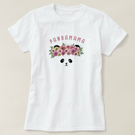 パンダの顔のプリントされたオーダーメイドの女性用Tシャツ Tシャツ