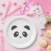 パンダの顔の紙皿 ペーパープレート (パーティー)